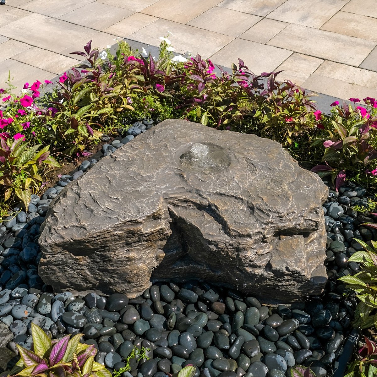 Horseshoe Falls Stone Outdoor Fountain - Blue Thumb - American Pond Supplies -Commercial Landscaping | Horseshoe Falls Stone Fountain Kits