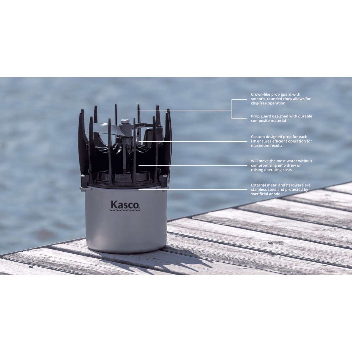 Kasco Marine:  AquatiClear Water Circulator in Motor Sizes 1/2HP, 3/4HP and 1HP - Kasco Marine - American Pond Supplies -Kasco Marine:  AquatiClear Water Circulator in Motor Sizes 1/2HP, 3/4HP and 1HP