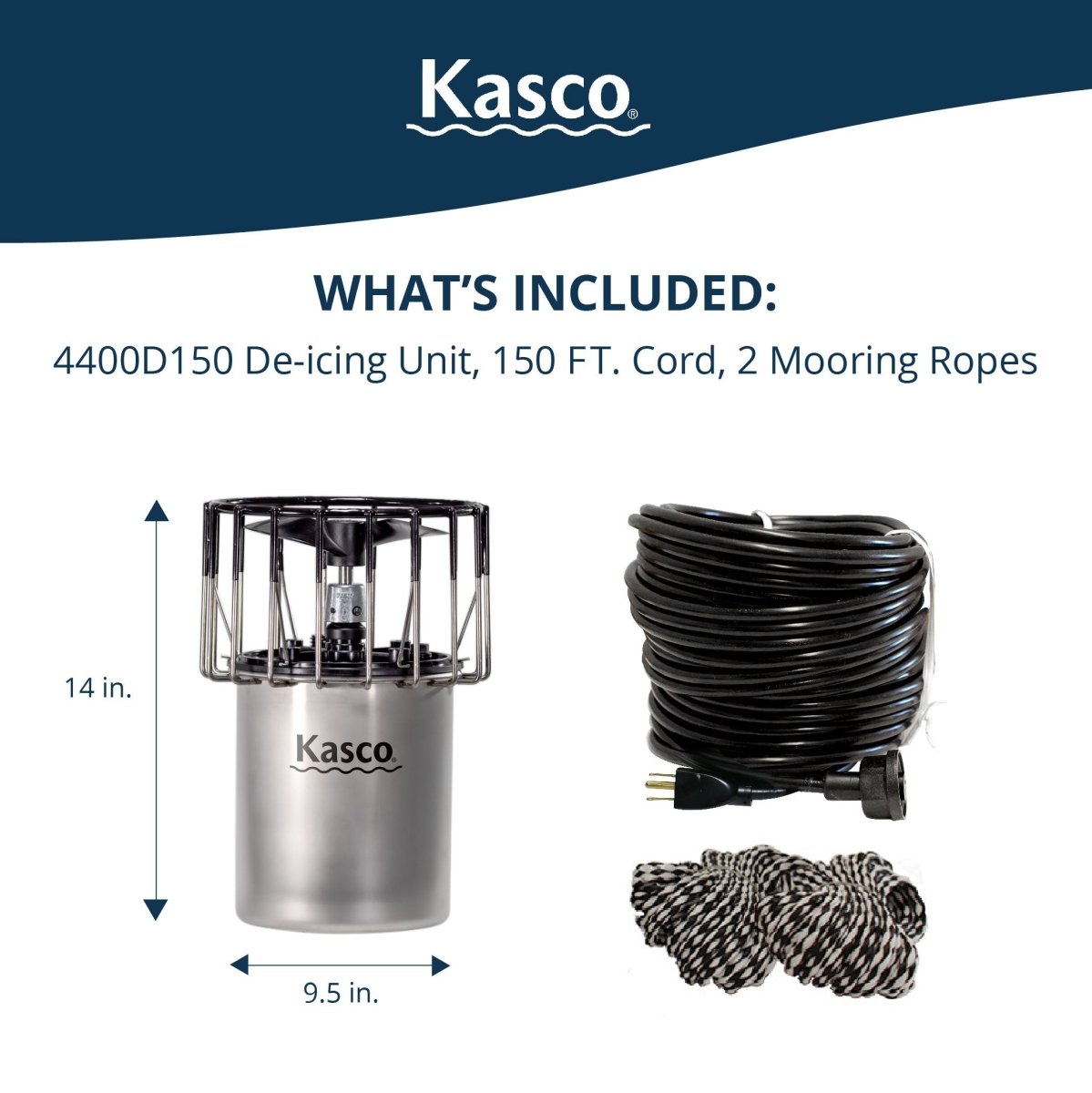 Kasco Marine: Dock & Marina De-Icer - Kasco Marine - American Pond Supplies -Kasco Marine: Dock & Marina De-Icer