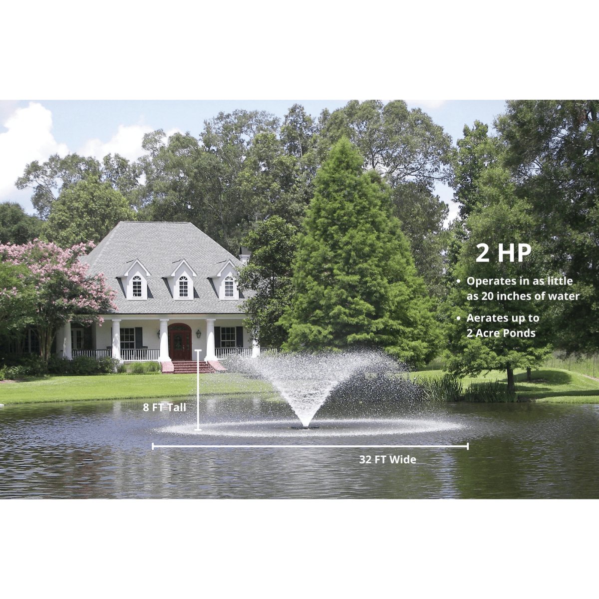 Kasco Marine: VFX Series Aerating Display Fountain for Small Ponds to Large Ponds - Kasco Marine - American Pond Supplies -Kasco Marine: VFX Series Aerating Display Fountain for Small Ponds to Large Ponds