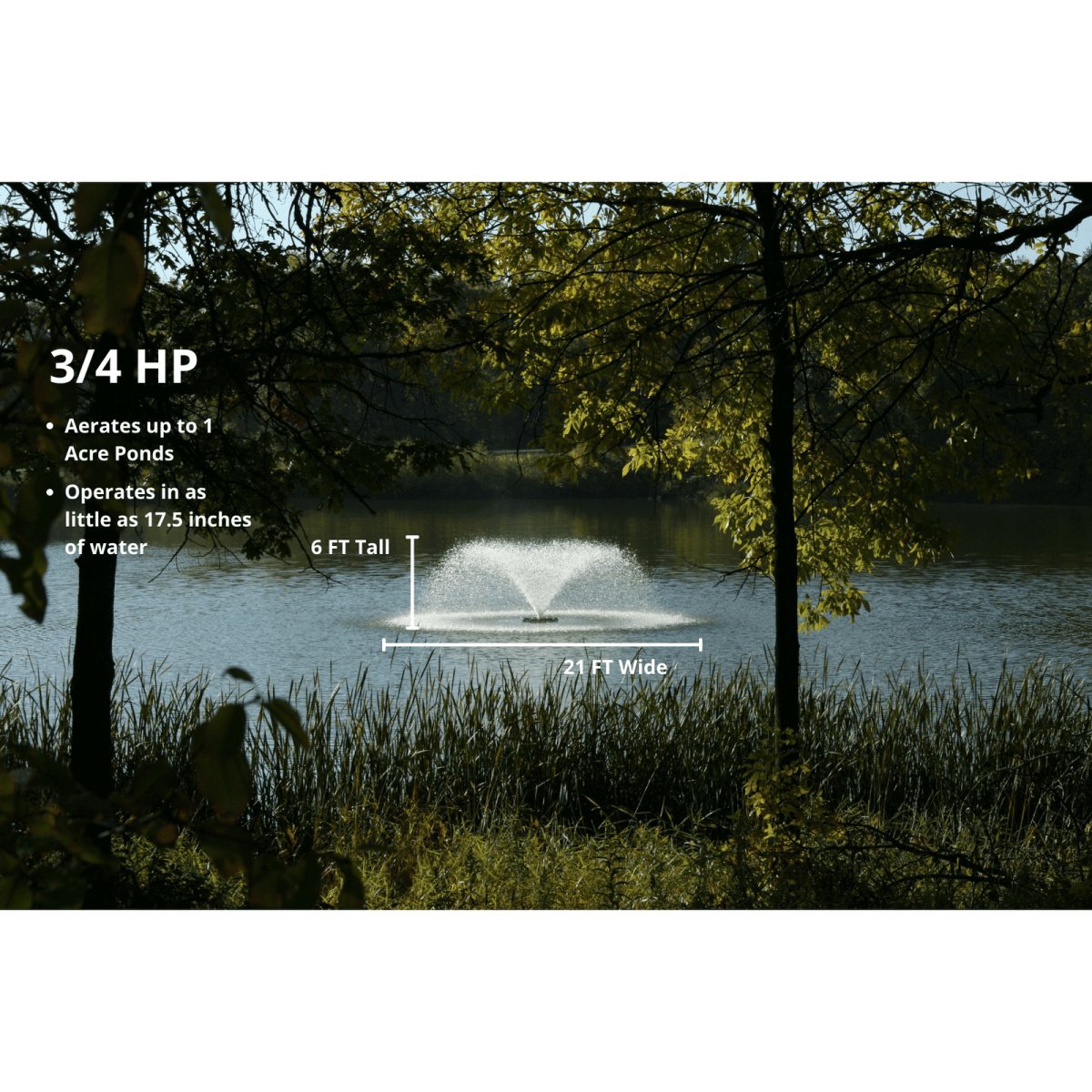 Kasco Marine: VFX Series Aerating Display Fountain for Small Ponds to Large Ponds - 2400VFX050 - Kasco Marine