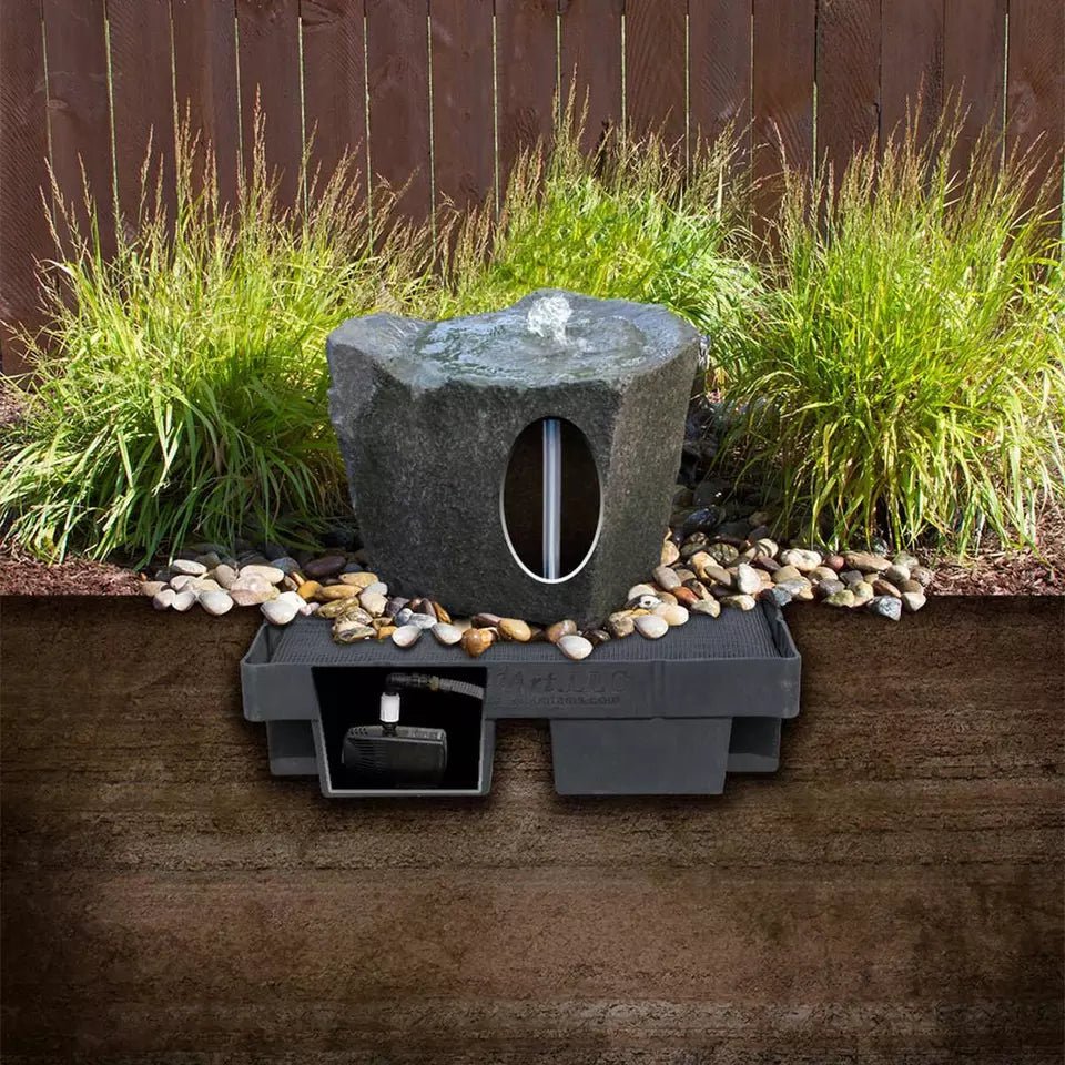 Klamath™ Basin Stone Outdoor Fountain - Blue Thumb - American Pond Supplies -Klamath™ Basin Stone Outdoor Fountain