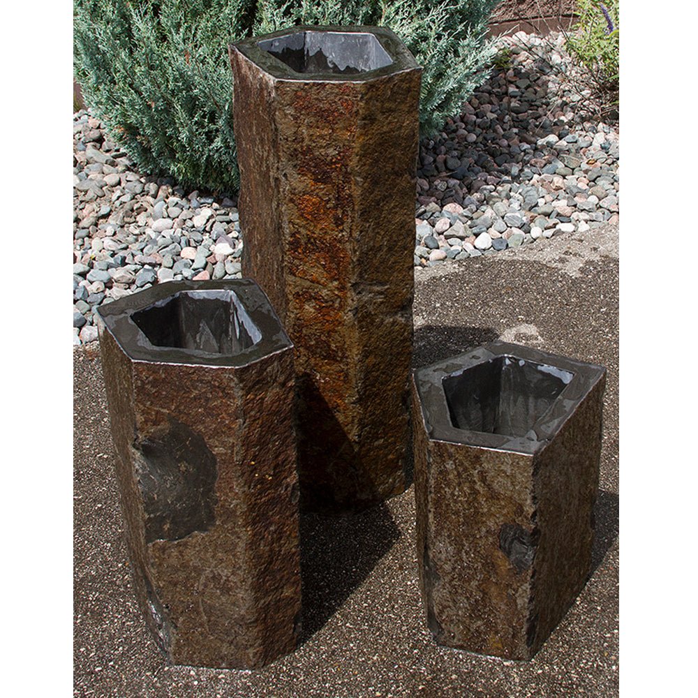 Landscaping Hollowed-Out Basalt Column Outdoor Fountain - Blue Thumb - American Pond Supplies -Landscaping Hollowed-Out Basalt Column Outdoor Fountain