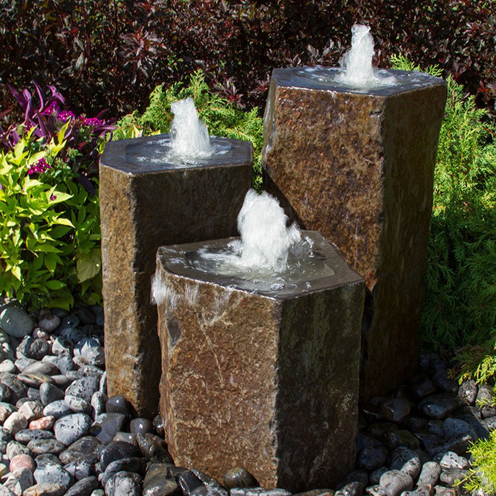 Landscaping Hollowed-Out Basalt Column Outdoor Fountain - Blue Thumb - American Pond Supplies -Landscaping Hollowed-Out Basalt Column Outdoor Fountain