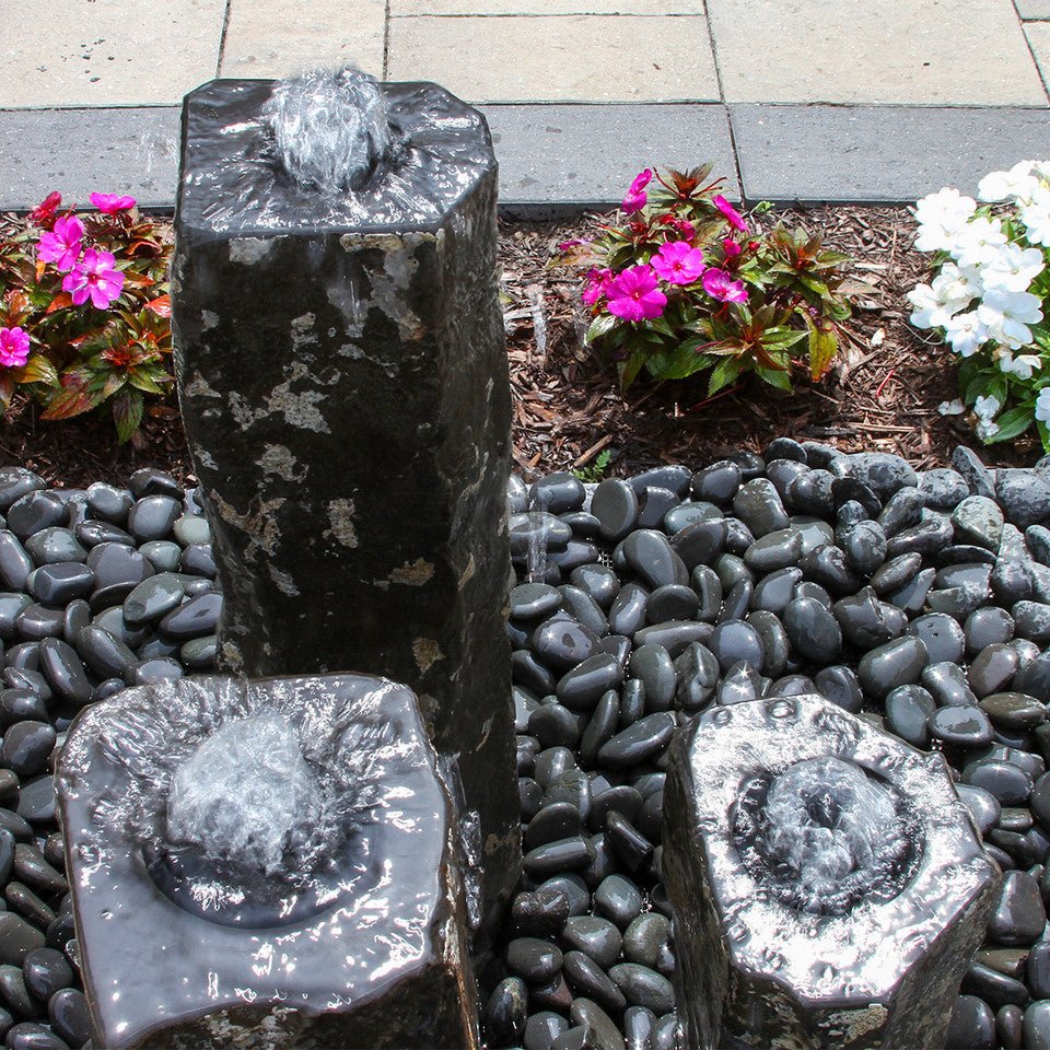 Landscaping Hollowed-Out Basalt Column Outdoor Fountain - Blue Thumb - American Pond Supplies -Landscaping Hollowed-Out Basalt Column Outdoor Fountain