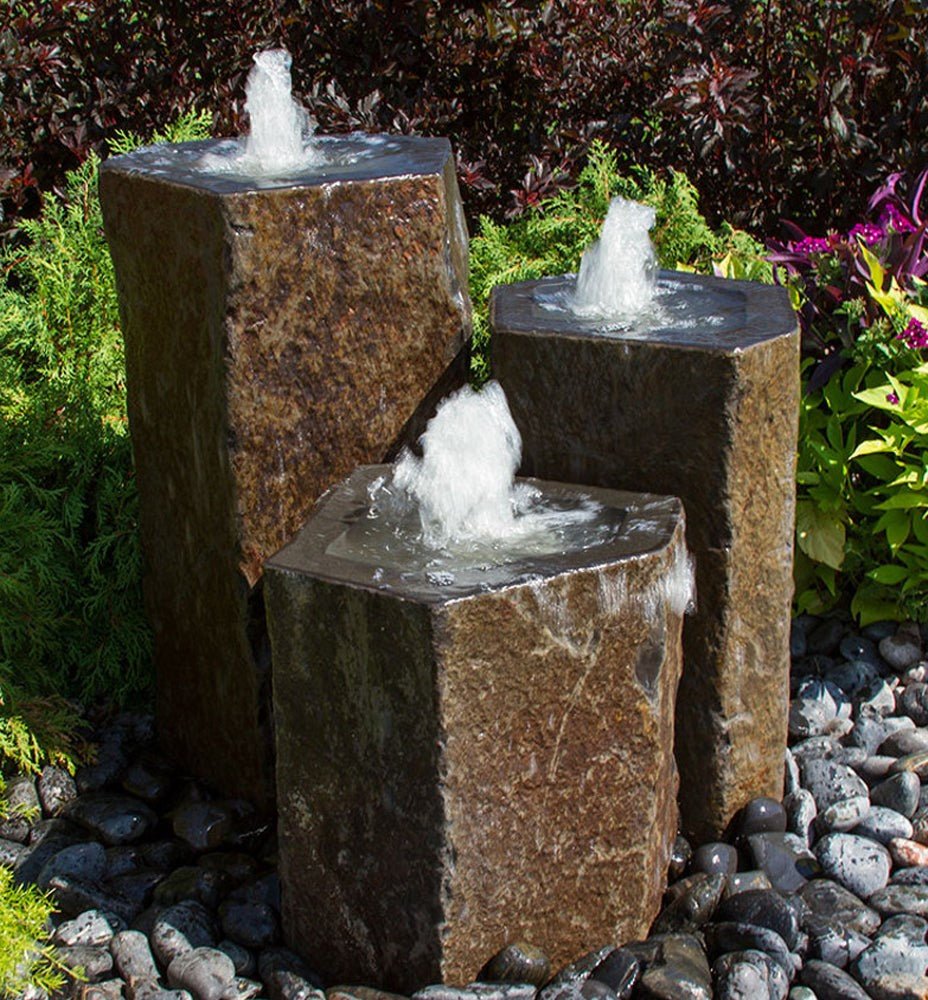 Landscaping Hollowed-Out Basalt Column Outdoor Fountain - Blue Thumb - American Pond Supplies -Landscaping Hollowed-Out Basalt Column Outdoor Fountain