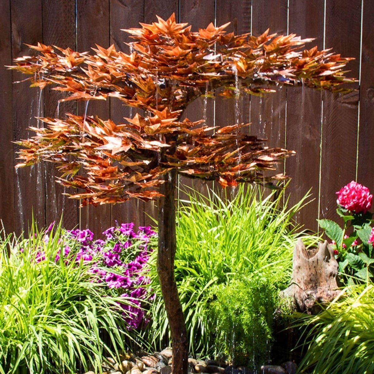 Landscaping Japanese Maple Tree Copper Fountain Kit - Blue Thumb - American Pond Supplies -Landscaping Japanese Maple Tree Copper Fountain Kit