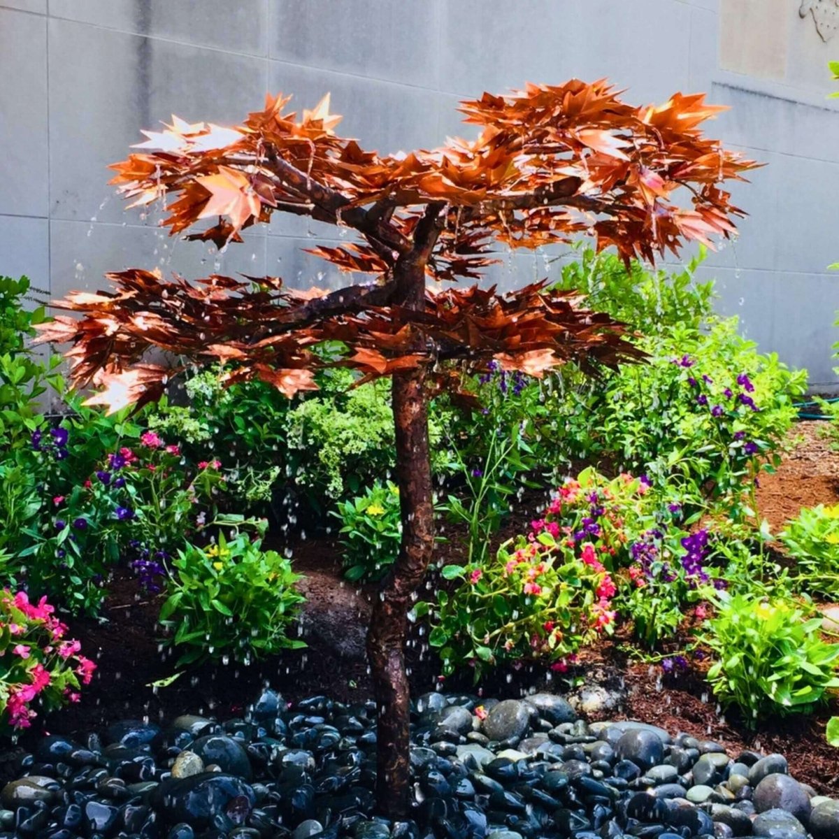 Landscaping Japanese Maple Tree Copper Fountain Kit - Blue Thumb - American Pond Supplies -Landscaping Japanese Maple Tree Copper Fountain Kit