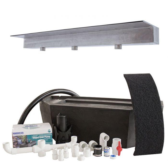 Large 40" Retaining Wall Formal Falls Complete Kit - Blue Thumb