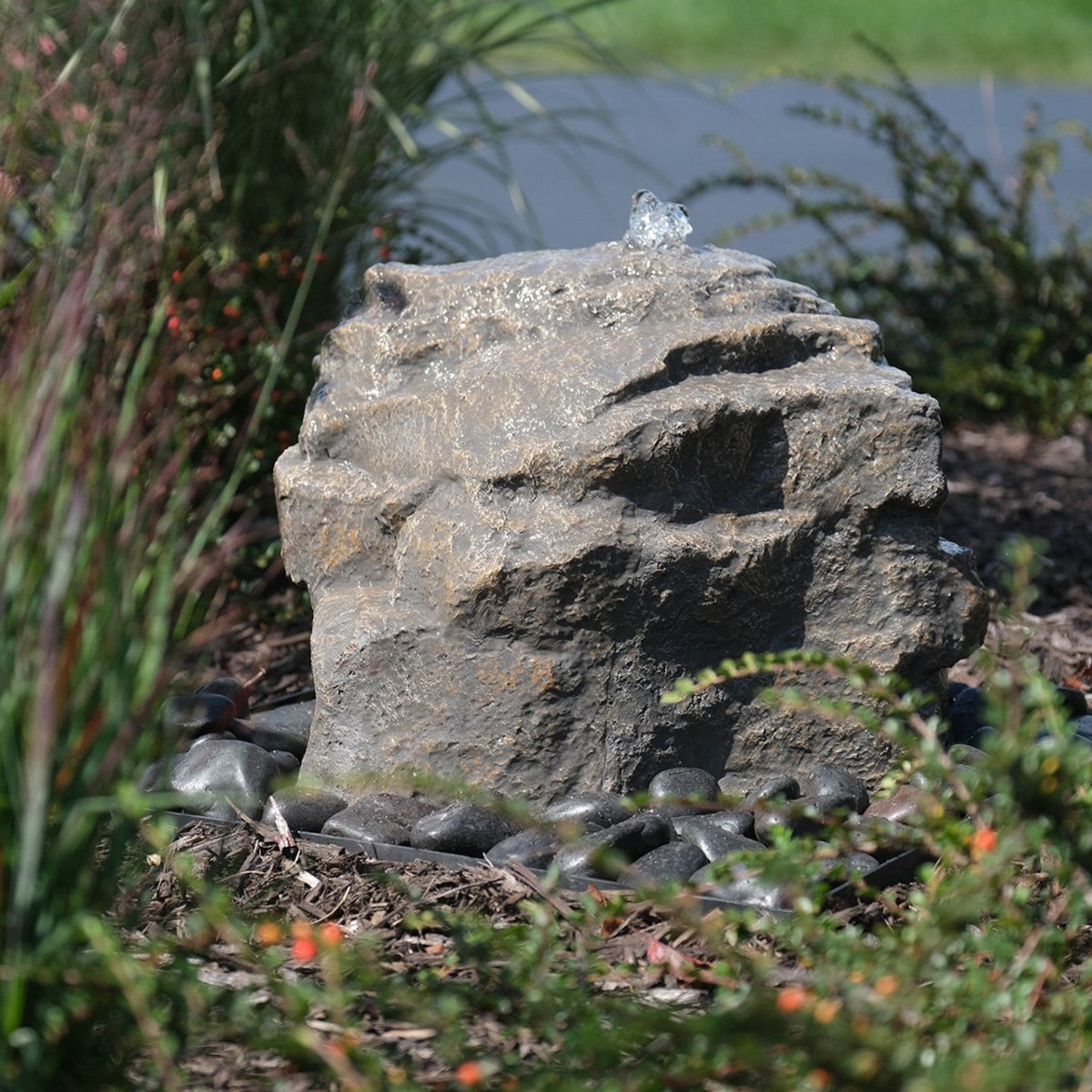 Mini Mountain Spring Stone Garden Fountain - Blue Thumb - American Pond Supplies -Mini Mountain Spring Stone Garden Fountain