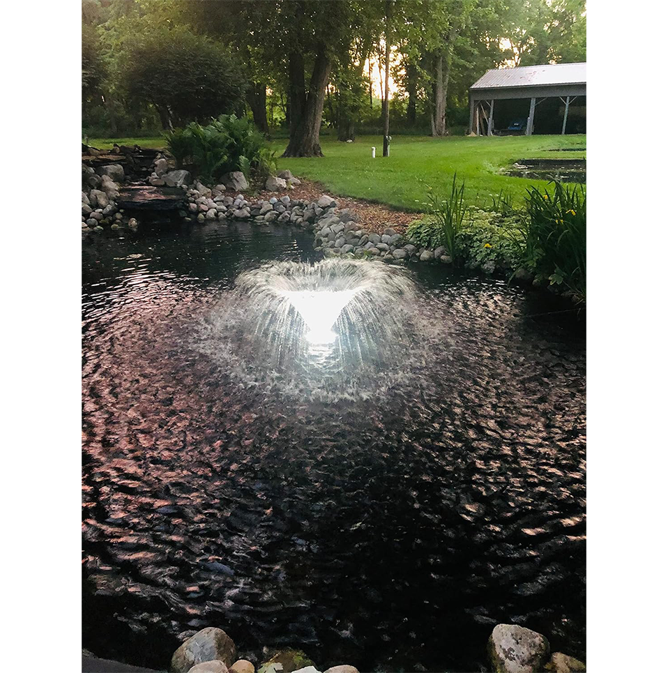 Mini Floating Koi Pond Fountain with Super Bright LED Lights