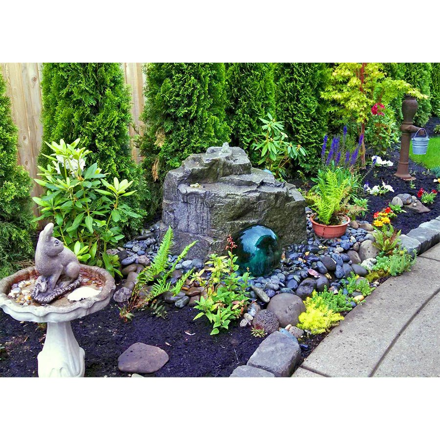 Mountain Spring Rock Boulder Outdoor Fountain - LA4100K - Blue Thumb