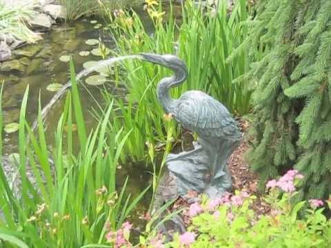 Bronze Resin Heron Fountain