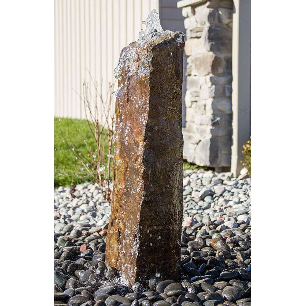 Rustic Basalt Rock Column Fountain - Blue Thumb - American Pond Supplies -