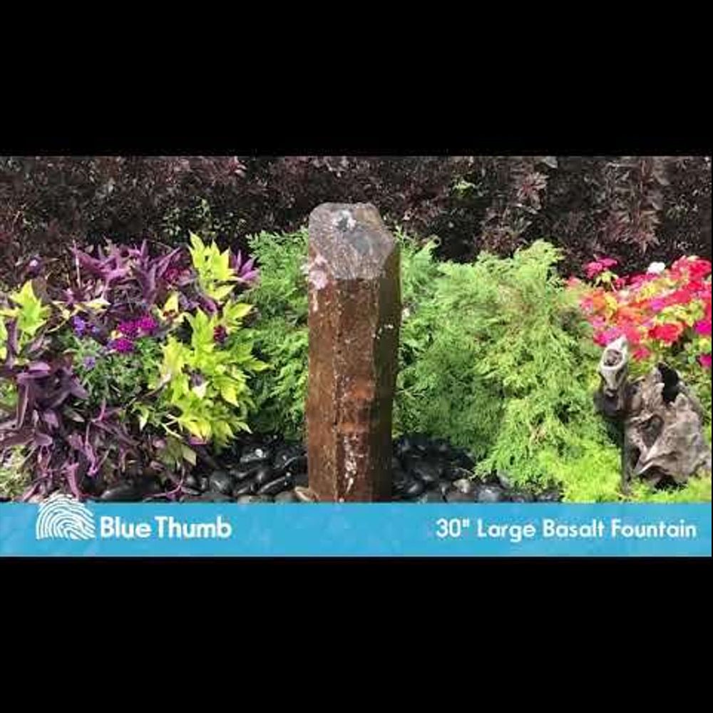 Rustic Basalt Rock Column Fountain - Blue Thumb - American Pond Supplies -