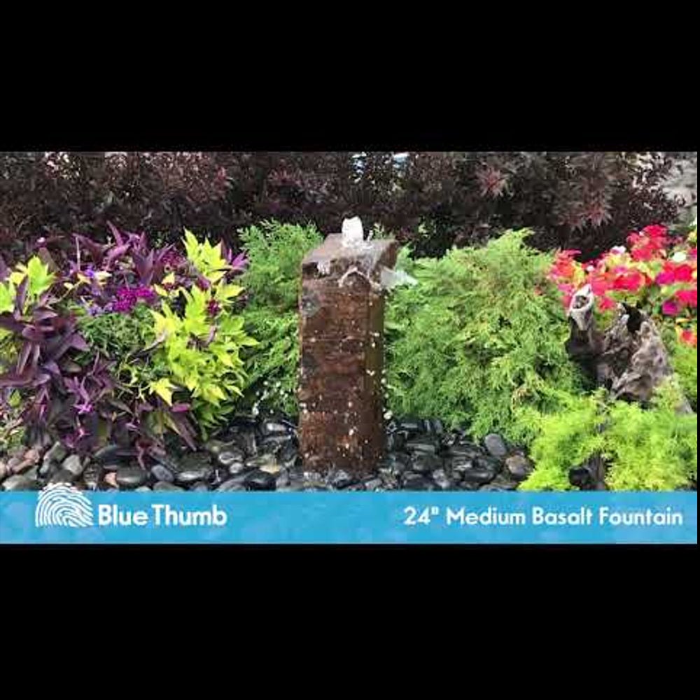 Rustic Basalt Rock Column Fountain - Blue Thumb - American Pond Supplies -