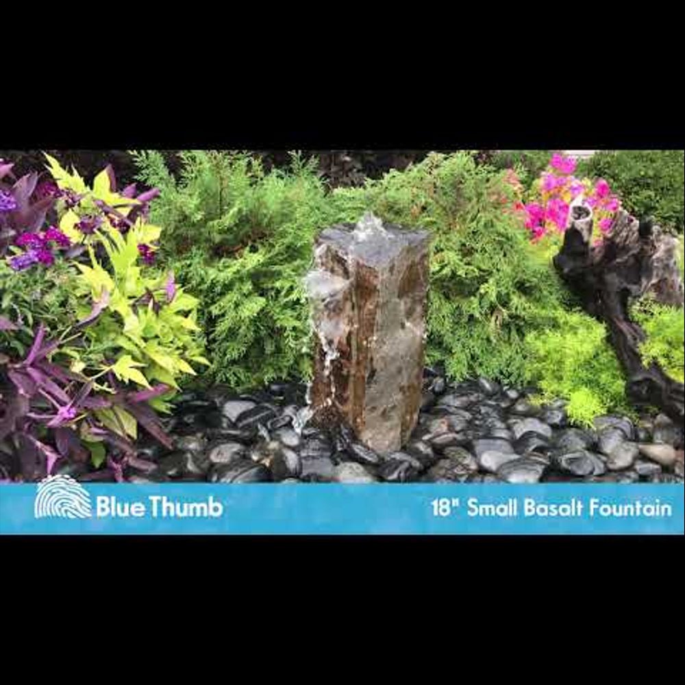 Rustic Basalt Rock Column Fountain - Blue Thumb - American Pond Supplies -