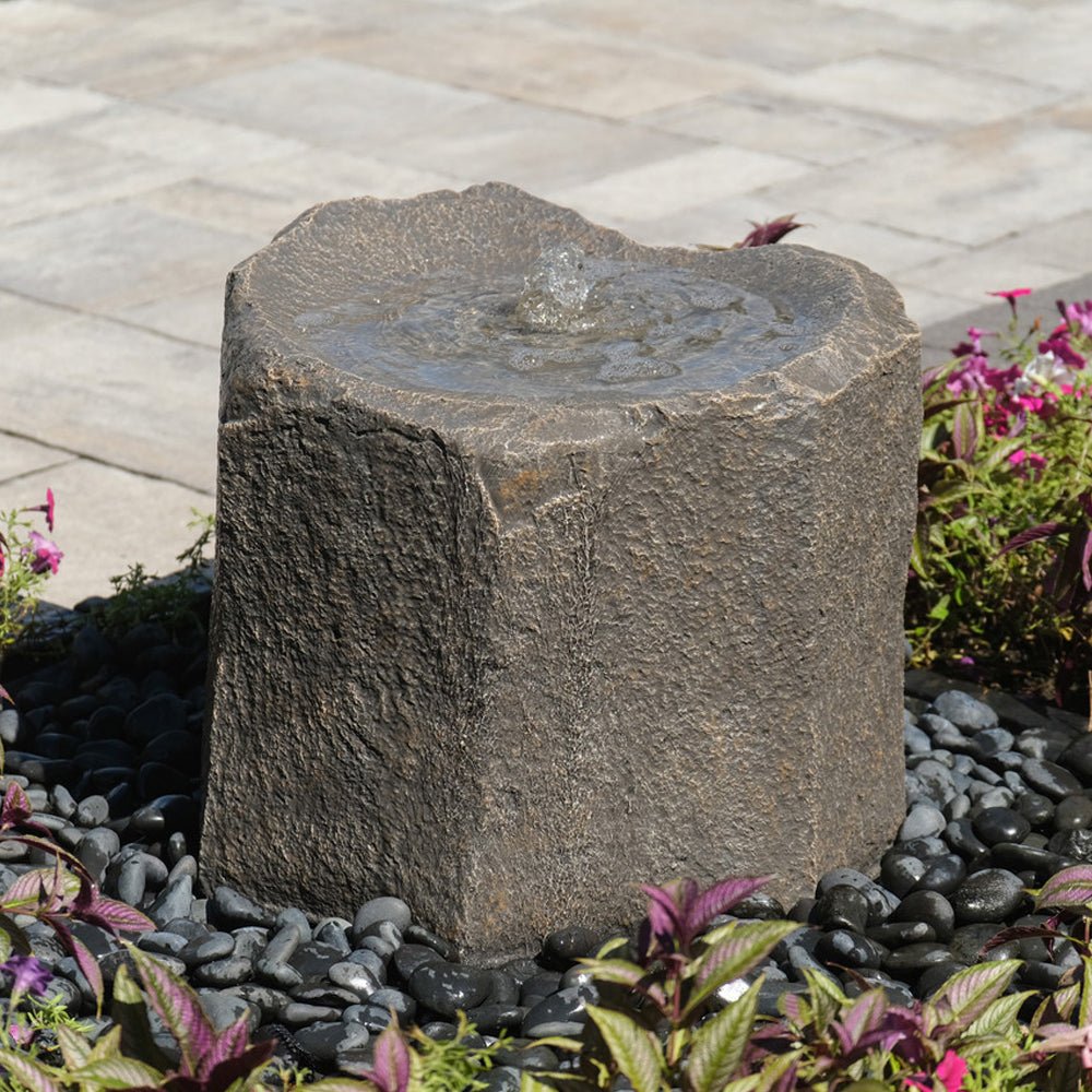 Small Caldera Single Stone Garden Fountain - Blue Thumb - American Pond Supplies -Small Caldera Single Stone Garden Fountain