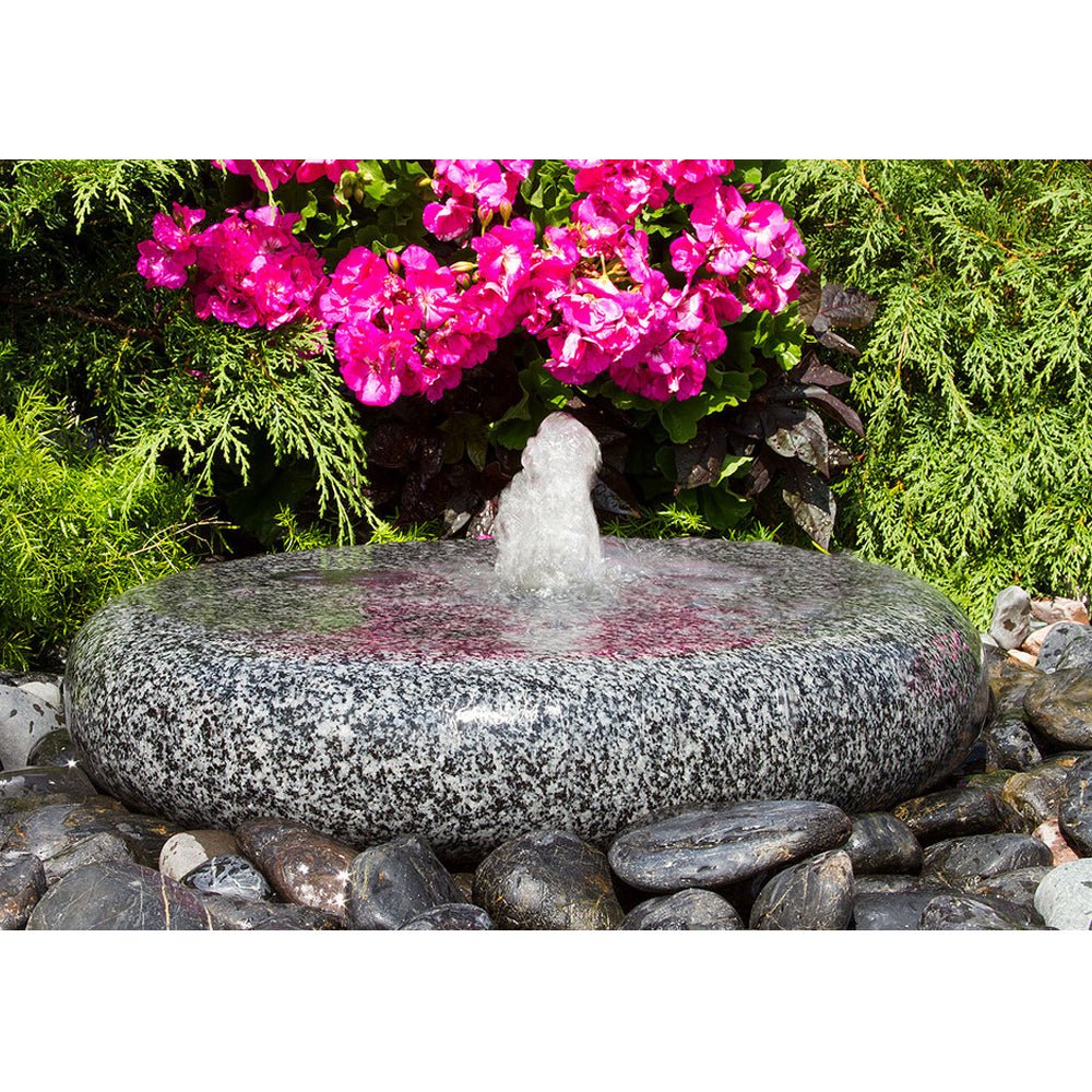 Smooth Round Granite Stone Fountain - Blue Thumb - American Pond Supplies -Smooth Round Granite Stone Fountain