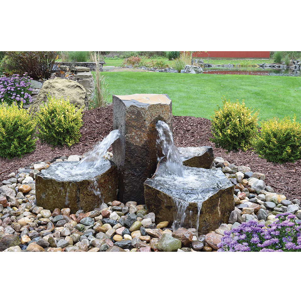 Commercial Luxury Basalt Fountain Complete Kit – 4 Stone Set