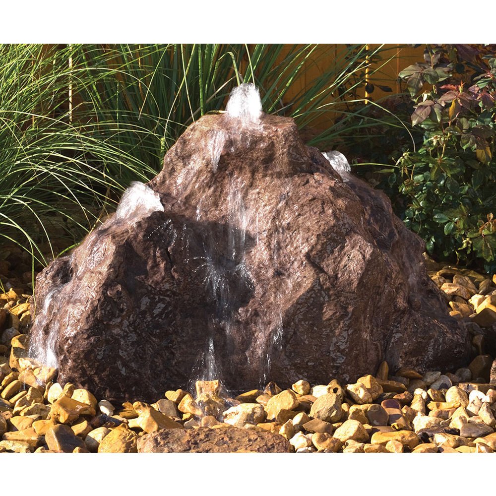 Triple Cascade Stone Outdoor Fountain - Blue Thumb - American Pond Supplies -Triple Cascade Stone Outdoor Fountain