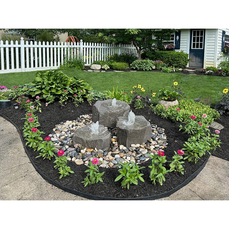 Triple Falls Garden Stone Fountain - LA3200T - Blue Thumb