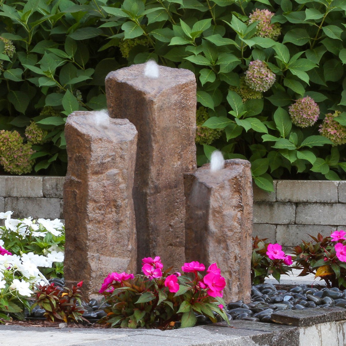 Triple Handcrafted "Basalt" Fountain Kit - Blue Thumb - American Pond Supplies -Landscaping Outdoor Fountains | Triple Handcrafted "Basalt" Fountain Kit