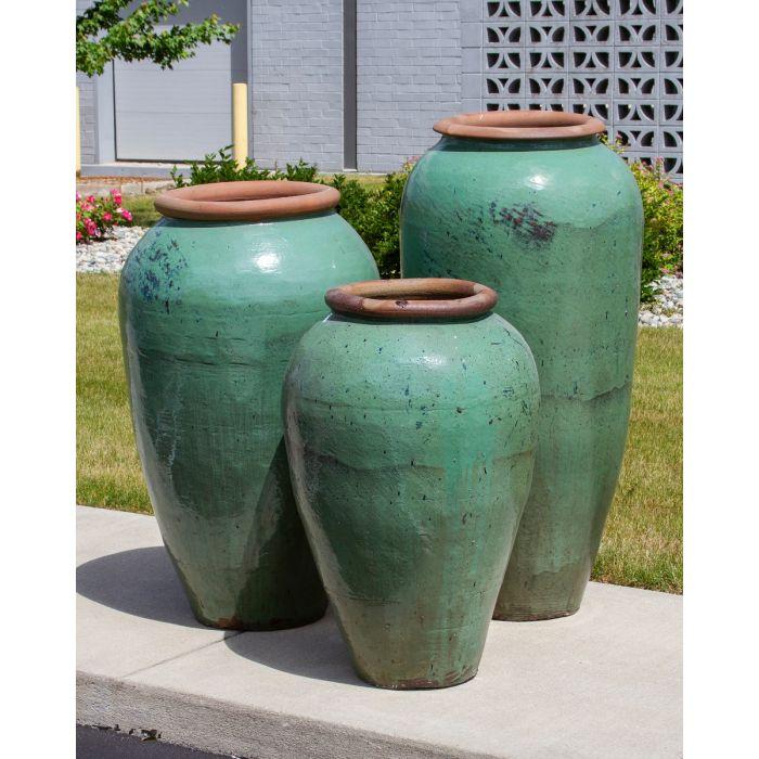 Tuscany Aqua-Teal Triple Vase Fountain - Complete Kit - Blue Thumb - American Pond Supplies -Tuscany Aqua-Teal Triple Vase Fountain - Complete Kit