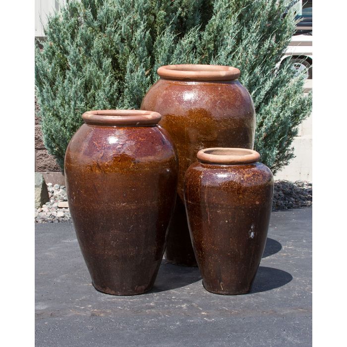 Tuscany Brunette Triple Vase FNT50323 - Complete Fountain Kit - Blue Thumb - American Pond Supplies -Tuscany Brunette Triple Vase FNT50323 - Complete Fountain Kit