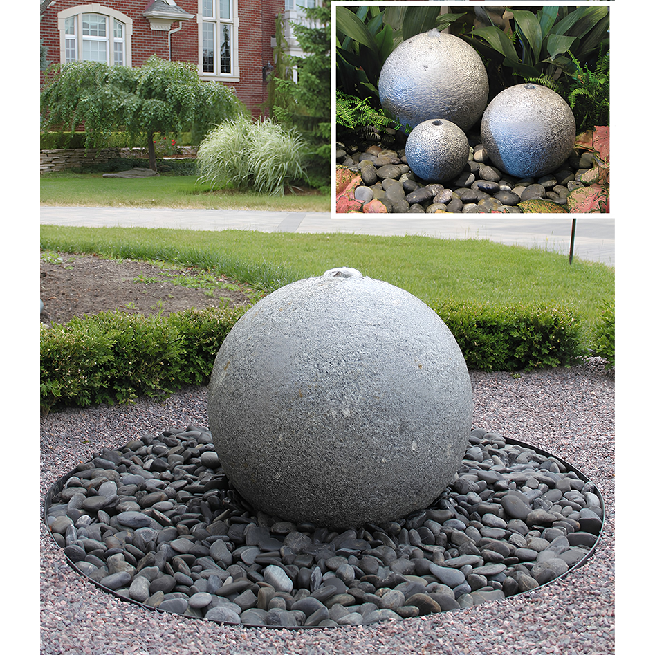 Landscaping Granite Sphere Fountain - Complete Kit