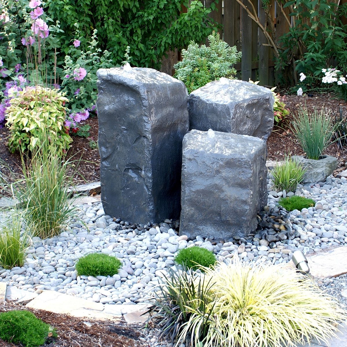 Watershed Triple Rock Outdoor Fountain - Blue Thumb - American Pond Supplies -Watershed Triple Rock Outdoor Fountain